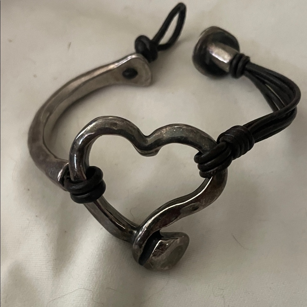 UNO de 50 Silver Heart Bracelet